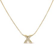 Bids.com 10K White Gold Diamond Accent "A" Initial Bubble Pendant Necklace Necklaces