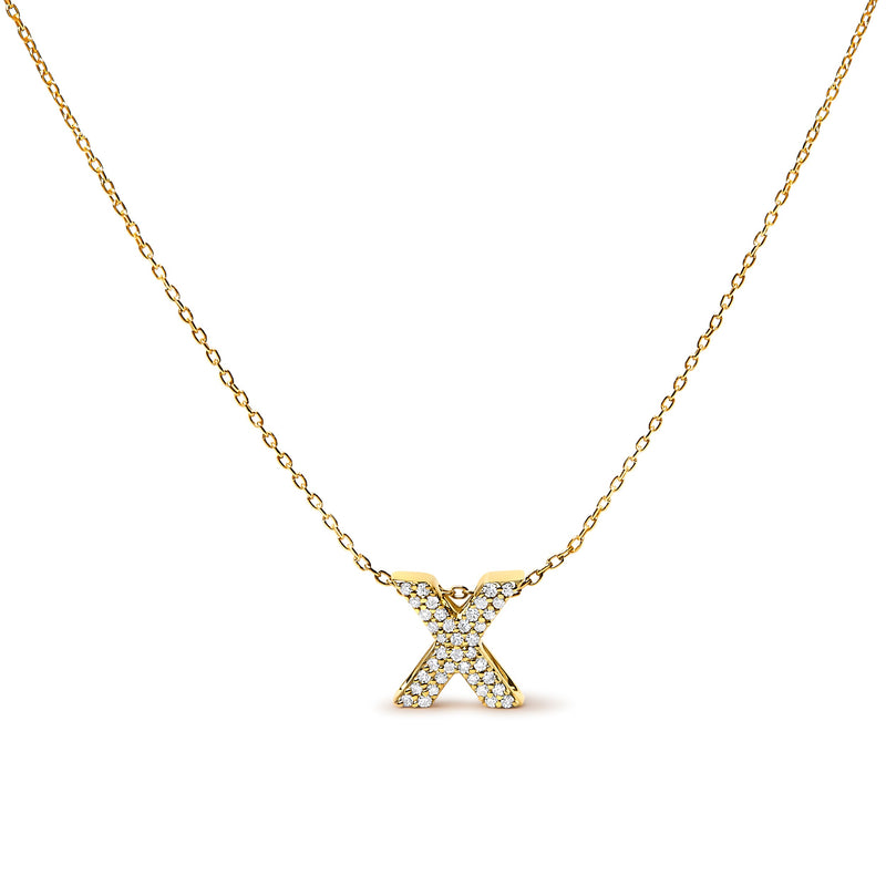 Bids.com 10K White Gold Diamond Accent "A" Initial Bubble Pendant Necklace Necklaces