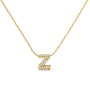 Bids.com 10K White Gold Diamond Accent "A" Initial Bubble Pendant Necklace Necklaces