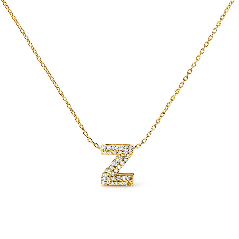 Bids.com 10K White Gold Diamond Accent "A" Initial Bubble Pendant Necklace Necklaces