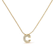 Bids.com 10K White Gold Diamond Accent "A" Initial Bubble Pendant Necklace Necklaces