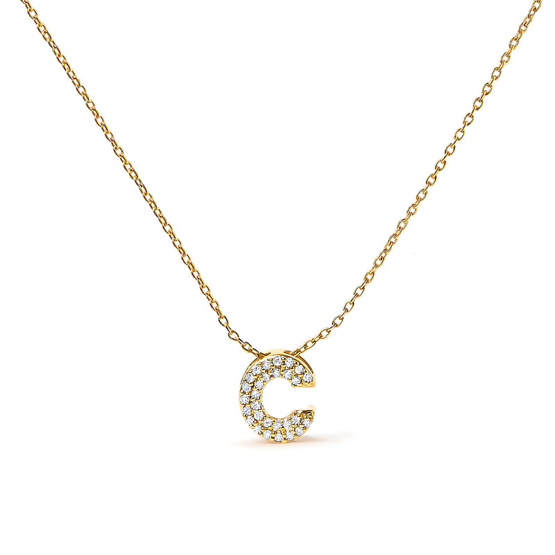 Bids.com 10K White Gold Diamond Accent "A" Initial Bubble Pendant Necklace Necklaces