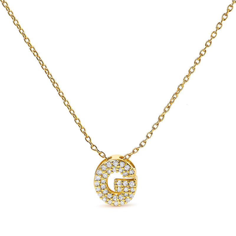 Bids.com 10K White Gold Diamond Accent "A" Initial Bubble Pendant Necklace Necklaces