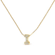 Bids.com 10K White Gold Diamond Accent "A" Initial Bubble Pendant Necklace Necklaces