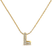 Bids.com 10K White Gold Diamond Accent "A" Initial Bubble Pendant Necklace Necklaces