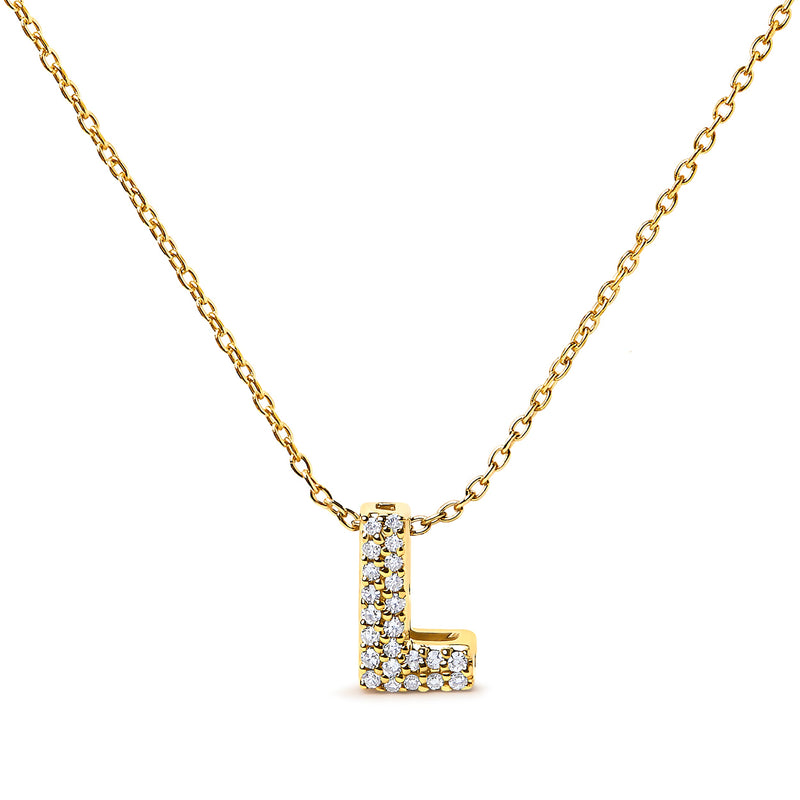 Bids.com 10K White Gold Diamond Accent "A" Initial Bubble Pendant Necklace Necklaces