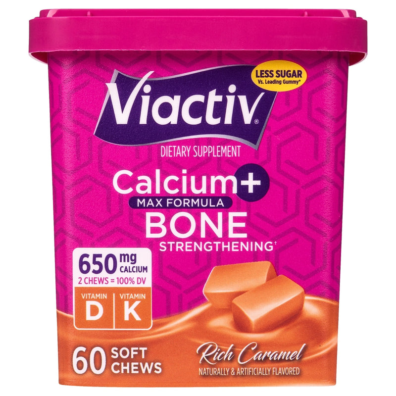 Viactiv Viactiv Calcium + Bone Strengthening Soft Chews, Rich Caramel, 60 Count Vitamins & Supplements