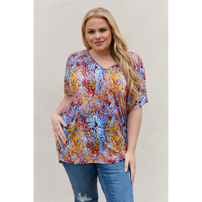 Be Stage Printed Dolman Flowy Top