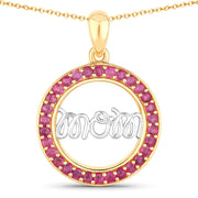 Bids.com 0.64 Carat Genuine Ruby .925 Sterling Silver Pendant Pendants