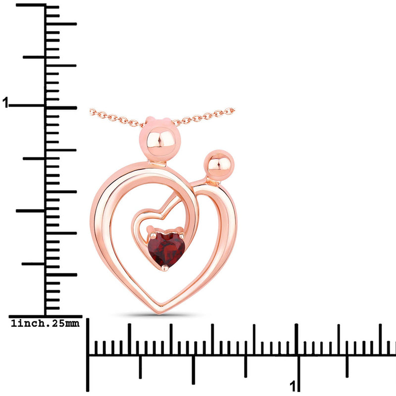 Bids.com 0.32 Carat Genuine Garnet .925 Sterling Silver Pendant Pendants