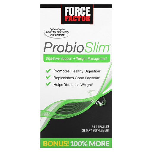 Force Factor Force Factor ProbioSlim, Digestive Support + Weight Management, 60 Capsules Vitamins & Supplements