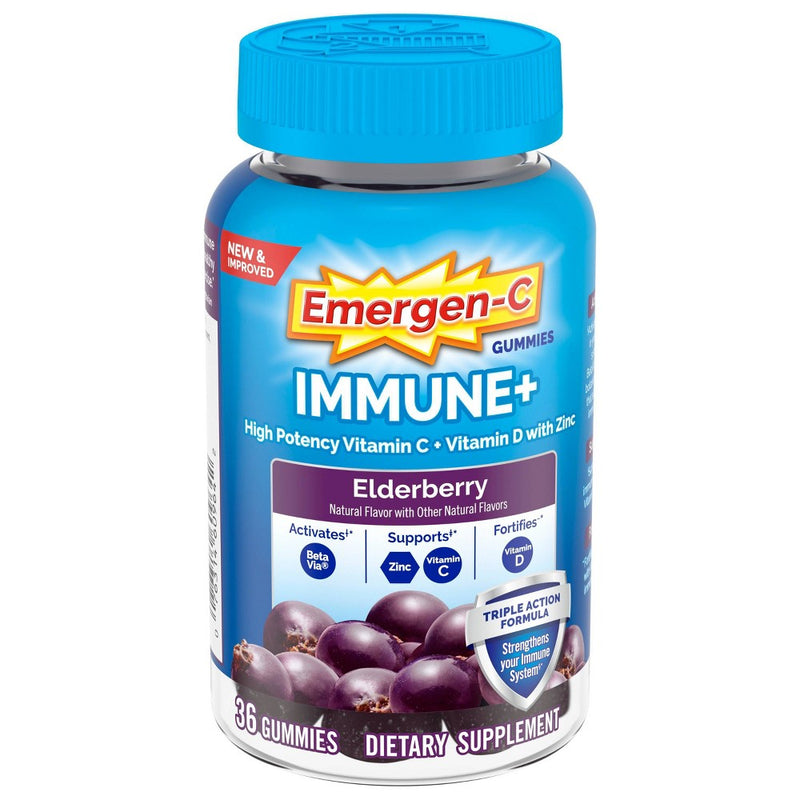Emergen-C Emergen-C® Immune+ Elderberry Gummies Vitamins & Supplements