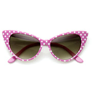 zeroUV Retro 1950's Polka Dot Cat Eye Fashion Sunglasses 8498 Sunglasses