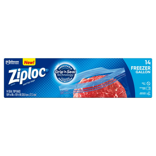 Ziploc Ziploc Seal Top Freezer Bags, 1 Gal - 14 count Food Storage Light Sea Green
