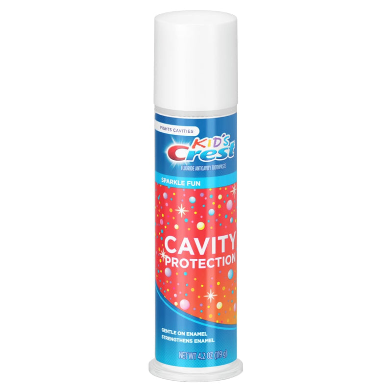 Crest Crest Toothpaste, Fluoride Anticavity, Sparkle Fun, Cavity Protection, Kids 4.2 Oz Toothpaste White Smoke