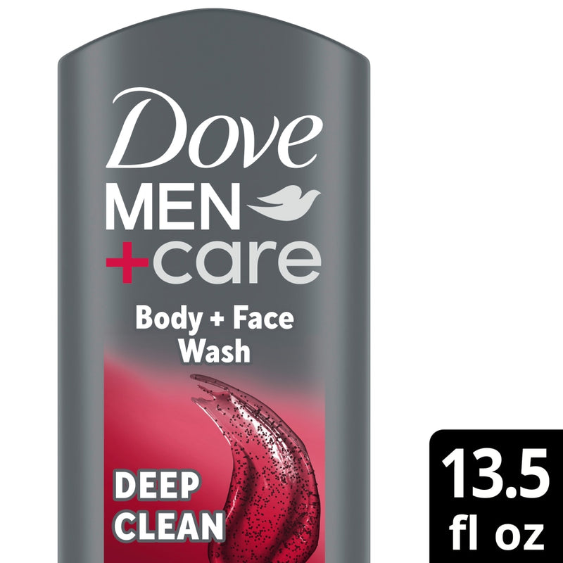 Dove Dove Men+Care Body & Face Wash, Deep Clean - 13.5 Fl Oz Bath & Body