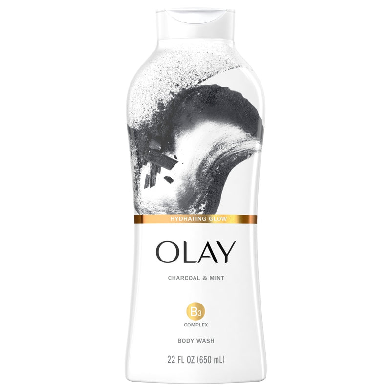 Olay Olay Body Wash, Charcoal & Mint, Hydrating Glow 22 Fl Oz Body Wash White Smoke