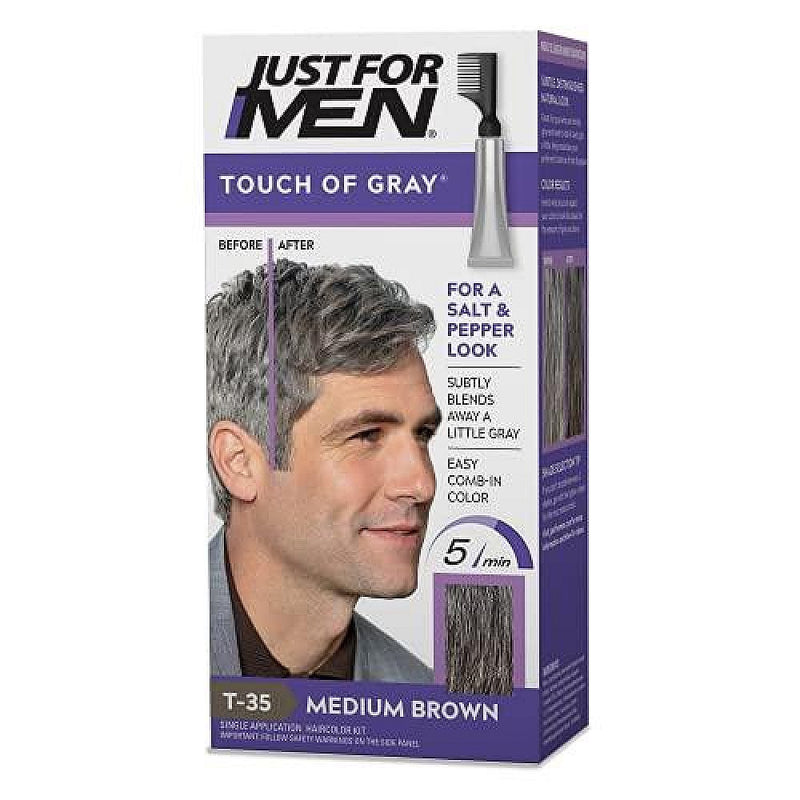 Just For Men Just For Men Touch Of Gray Hair Treatment Color, Medium Brown T-35 Hair Color Lavender