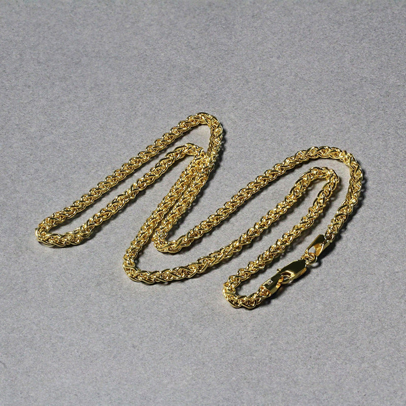 Bids.com 14k Yellow Gold 2.8mm Light Weight Wheat Chain Necklaces