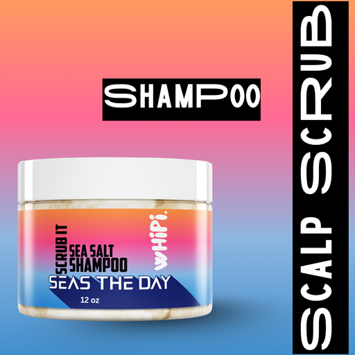 Whipi Co Scrub- Sea Salt Shampoo Black 12 oz,1 oz
