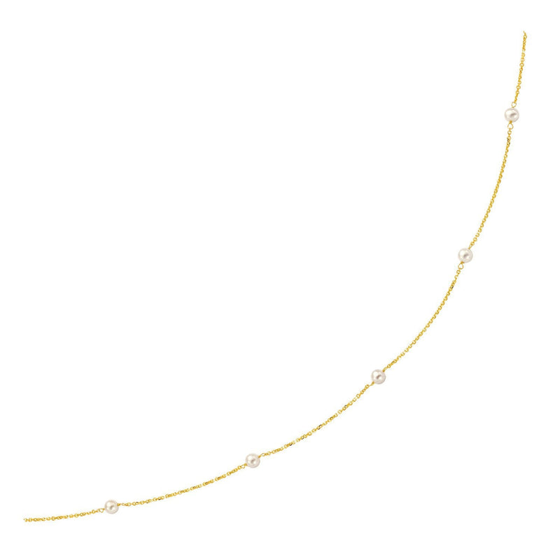 Bids.com 14k Yellow Gold Necklace with White Pearls Necklaces