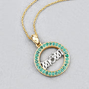 Bids.com 0.54 Carat Genuine Emerald .925 Sterling Silver Pendant Pendants