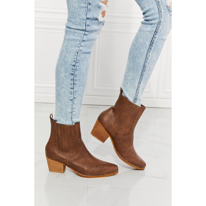 MMShoes Love the Journey Stacked Heel Chelsea Boots