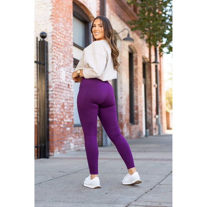 Ready to Ship | The Kinsley Purple Full Length Leggings - Luxe Leggings by Julia Rose®