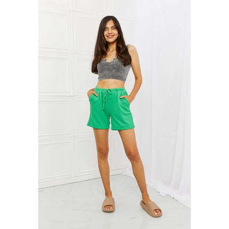 Blumin Apparel Too Good Ribbed Shorts in Green