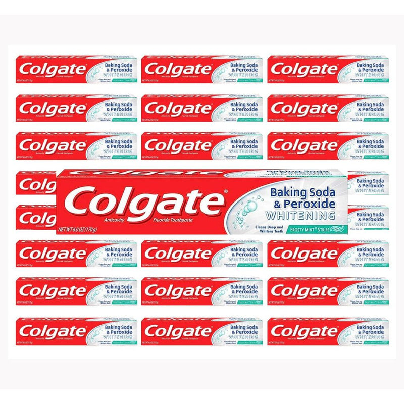 Colgate Colgate Gel Anticavity Fluoride, Baking Soda & Peroxide Whitening Frosty Mint Stripe Toothpaste 6 Oz Toothpaste