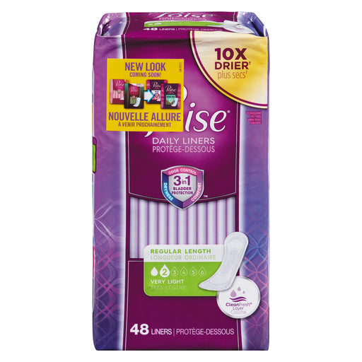 Poise Poise Daily Incontinence Panty Liners, Very Light Absorbency Regular Length Menstrual Pads