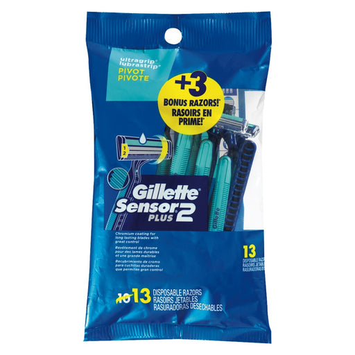 Gillette Gillette Sensor 2 Plus Pivot Disposable Razors Shaving & Grooming Midnight Blue