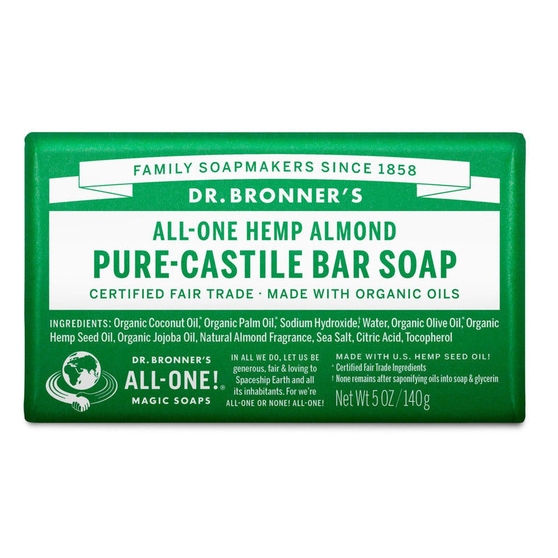 Dr. Bronner's Dr. Bronner's Pure Castile Bar Soap All One Hemp Almond 5 Oz Bar Soap