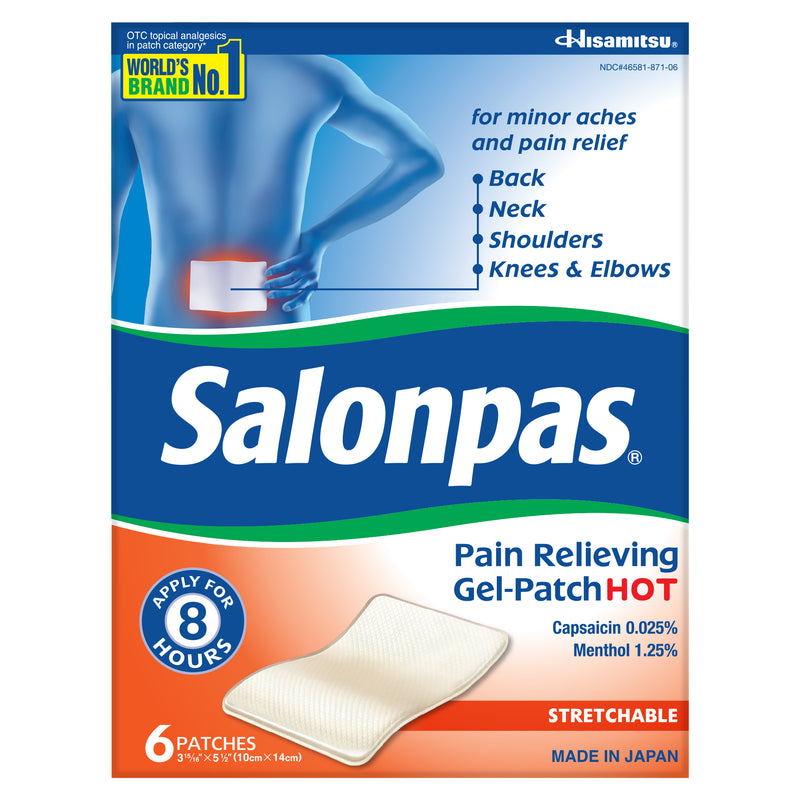 Salonpas Salonpas Pain Relieving Gel Patch, Hot, Stretchable Health & Beauty