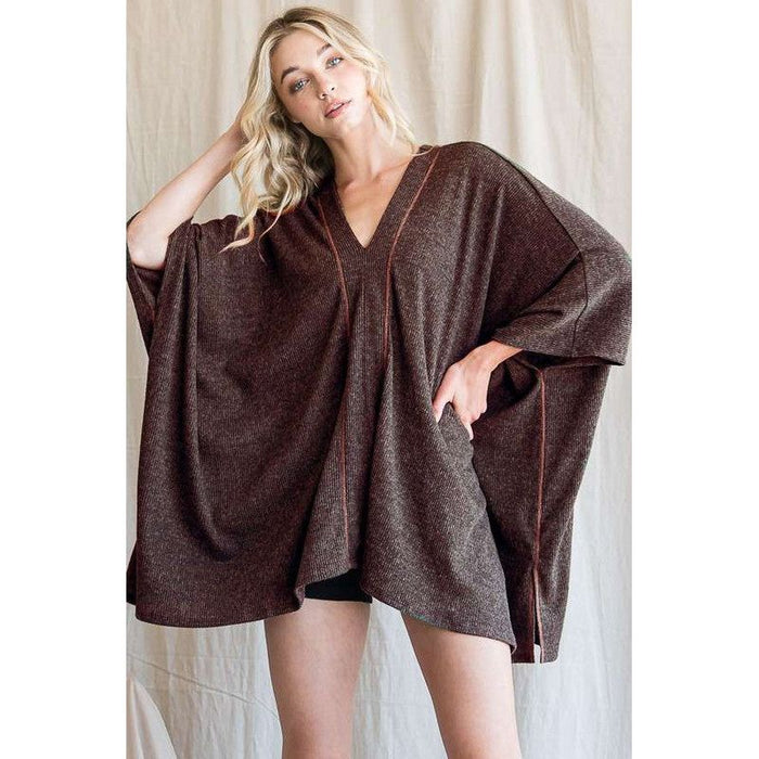 VNECK PONCHO TOP