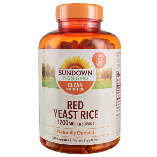 Sundown Naturals Sundown Naturals Red Yeast Rice, 1200 Mg, Capsules Vitamins & Supplements White Smoke