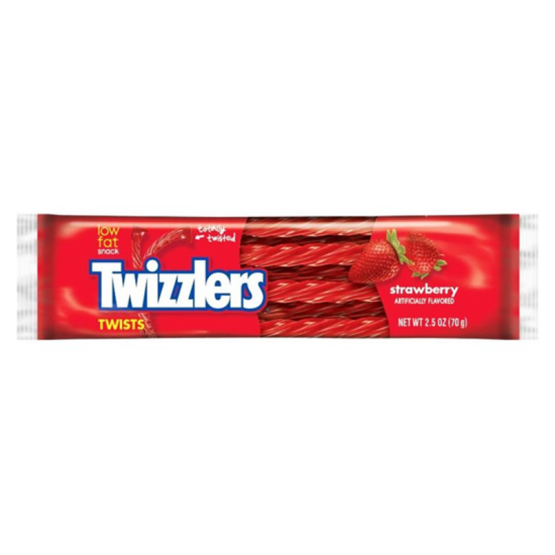 Twizzlers Twizzlers Strawberry Twists, Full Size Chewy Candy, 2.5 oz (Pack of 18) Candy & Chocolate