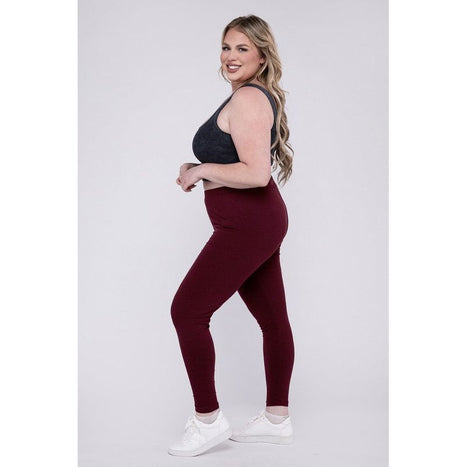 Plus Premium Cotton Full Length Leggings