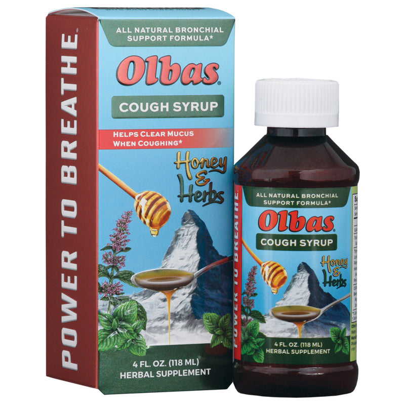 Olbas Olbas Honey & Herbs Cough Syrup Herbal Supplement, 4 Fl Oz Vitamins & Supplements