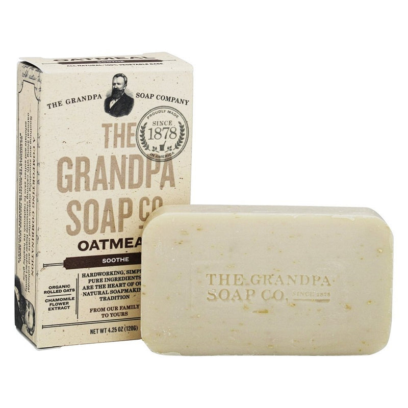 The Grandpa Soap Co. The Grandpa Soap Co. Soothe Face & Body Oatmeal Bar 4.25 Oz Bar Soap White Smoke