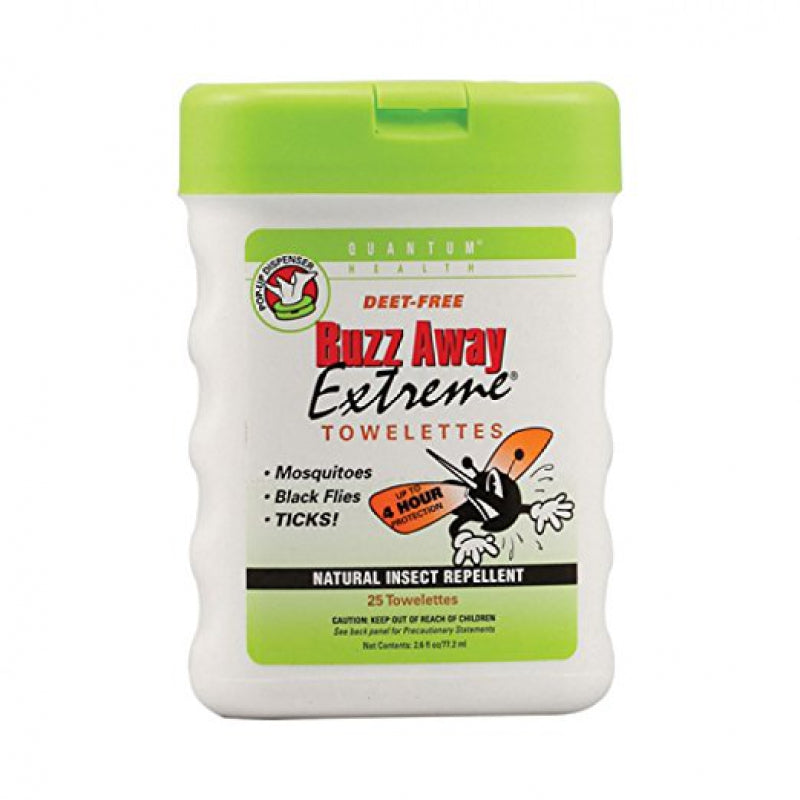 Quantum Quantum Buzz Away Extreme Natural Insect Repellent Towelettes Repellents