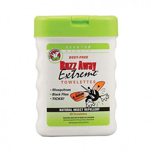 Quantum Quantum Buzz Away Extreme Natural Insect Repellent Towelettes Repellents