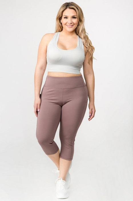 High Waist Tech Pocket Workout Capri Leggings