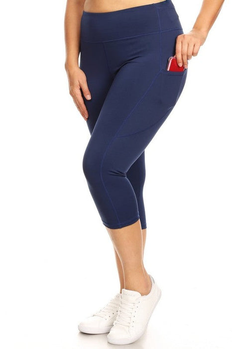 High Waist Tech Pocket Workout Capri Leggings