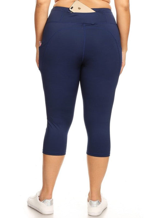 High Waist Tech Pocket Workout Capri Leggings