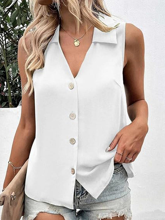 Johnny Collar Button Up Tank