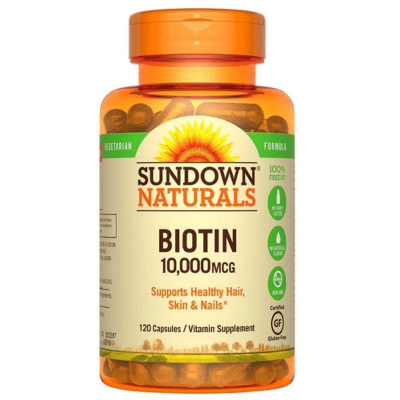 Sundown Sundown Naturals Vegetarian Biotin, 10,000 Mcg, Capsules, 120 Vitamins & Supplements