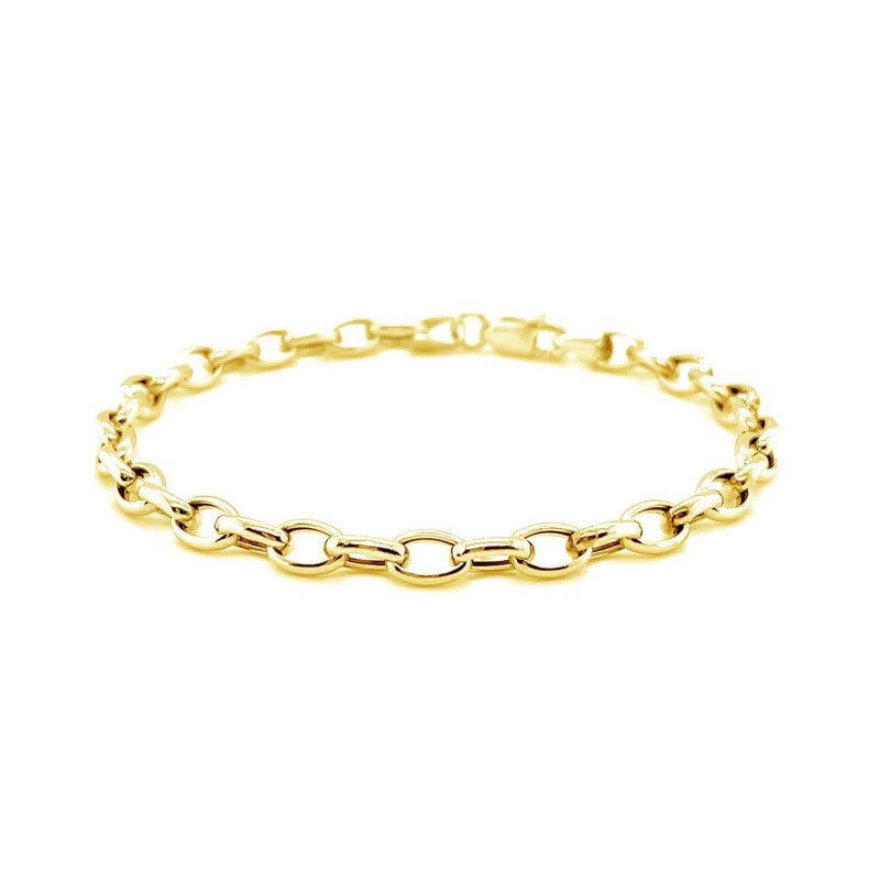 Bids.com 4.6mm 14k Yellow Gold Oval Rolo Bracelet Bracelets
