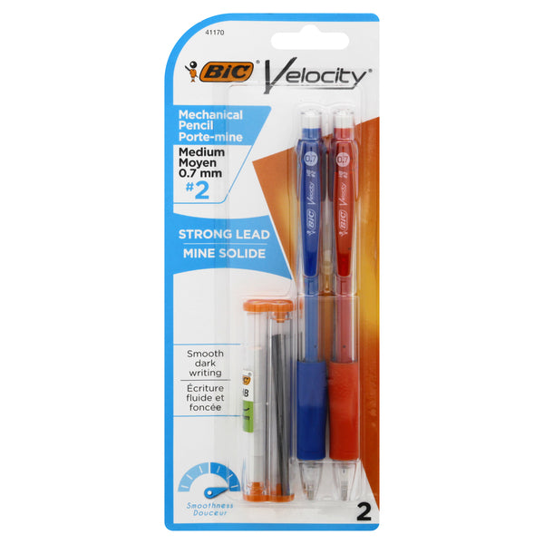 BiC BIC Velocity Original Mechanical Pencil - 0.7mm Medium Point - 12 Count (6 Packs of 2) Mechanical Pencils Lavender