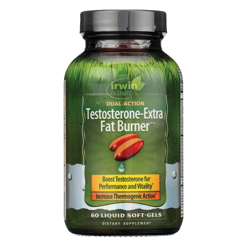 Irwin Naturals Irwin Naturals Testosterone Extra, Fat Burner, Dual Action, Liquid Soft Gels Vitamins & Supplements